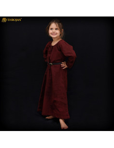 Medieval Dress for Girls - Maiden Model, Brown Color