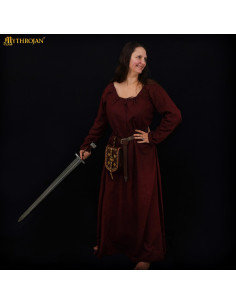 Long Medieval Dress Model Maiden, Brown