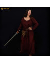 Long Medieval Dress Model Maiden, Brown