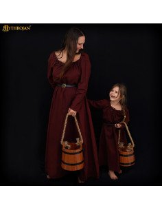Long Medieval Dress Model Maiden, Brown 2