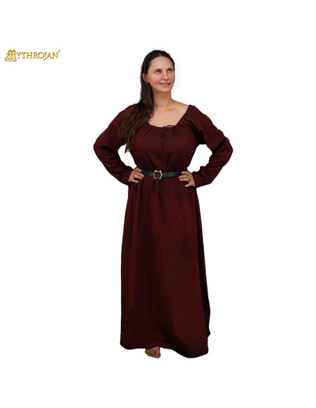 Long Medieval Dress Model Maiden, Brown