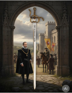 King Felipe II sword, natural size 2