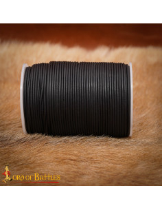 Genuine Leather Black Cord Spool, 100 Meters 2