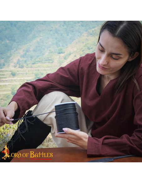 Genuine Leather Black Cord Spool, 100...