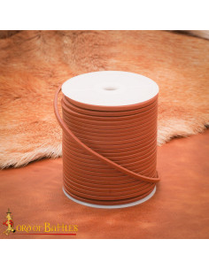 Light Brown Genuine Leather Cord Spool, 50 Meters 2