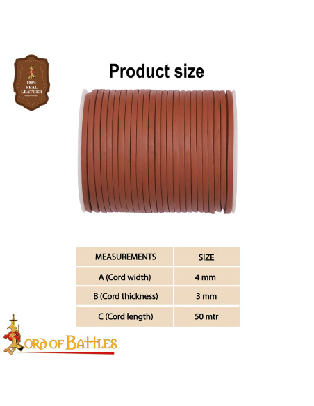 Light Brown Genuine Leather Cord...