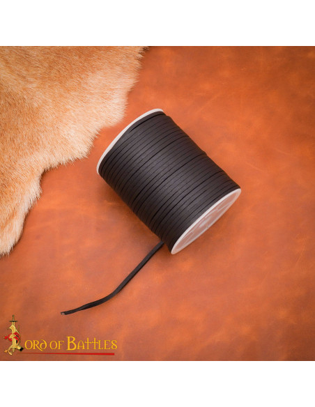 Genuine Black Leather Cord Roll, 50...