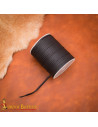 Genuine Black Leather Cord Roll, 50 Meters