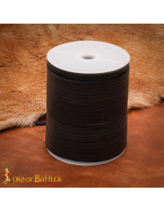 Genuine Black Leather Cord Roll, 50 Meters 2