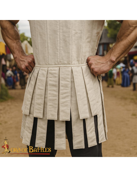 Padded Roman Vest in Natural White...