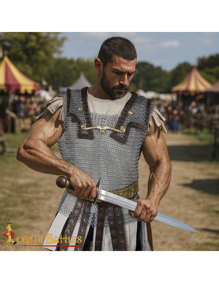 Padded Roman Vest in Natural White...