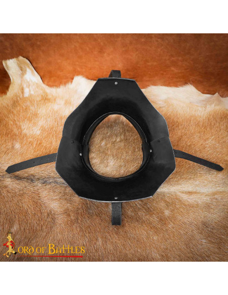 Medieval steel gorget with movable...