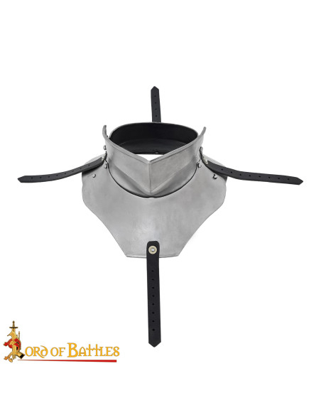 Medieval steel gorget with movable...