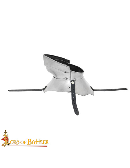 Medieval steel gorget with movable...