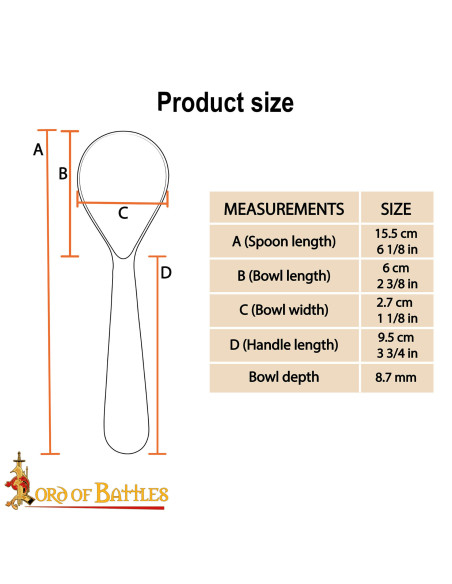 Set of 4 Medieval Spoons in Natural Horn