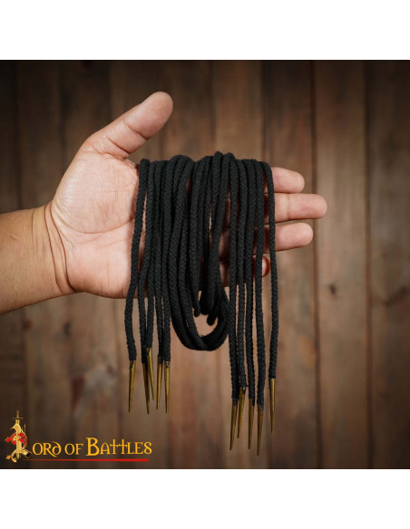 Set of 5 Black Cotton Laces with...