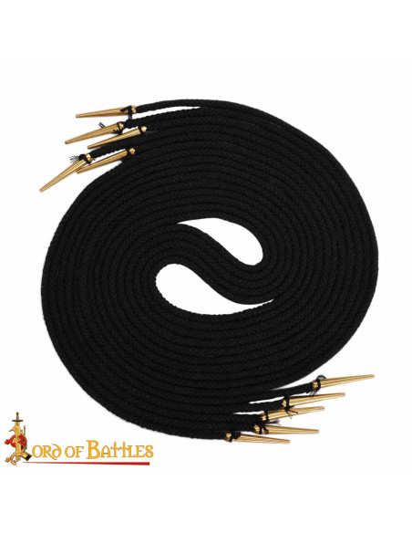 Set of 5 Black Cotton Laces with...