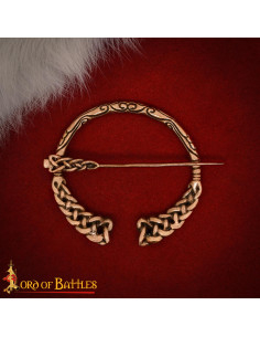 Intertwined Viking Medieval Brooch in Aged Bronze