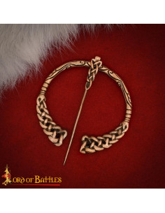 Intertwined Viking Medieval Brooch in Aged Bronze 2