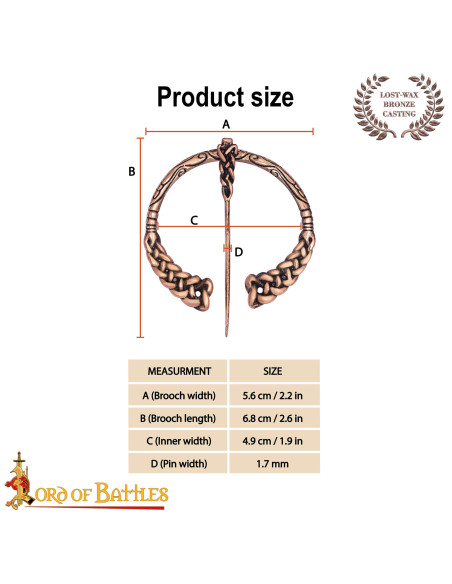 Intertwined Viking Medieval Brooch in...