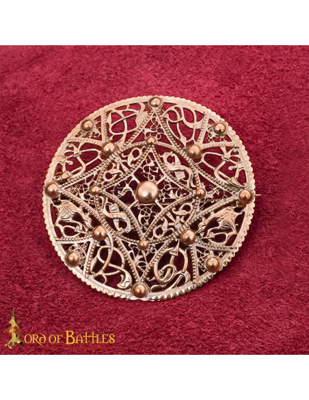 Viking Brooch in Bronze, Nordic Filigree