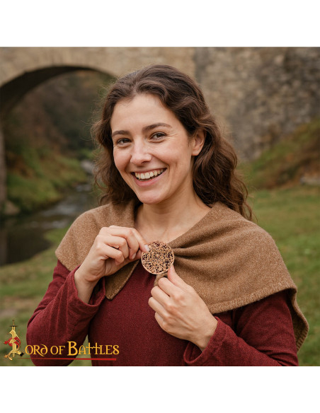 Viking Brooch in Bronze, Nordic Filigree