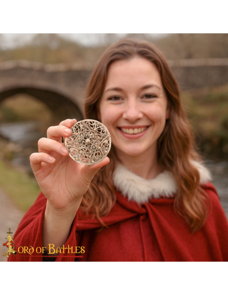 Viking Brooch in Bronze, Nordic Filigree