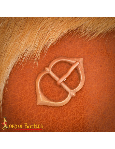 Medieval Belt Buckle in Polished Bronze