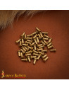 Set of 25 Brass Rivets with Mushroom Head (6 mm)