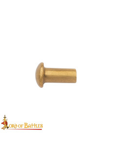 Set of 25 Brass Rivets with Mushroom Head (6 mm) 2
