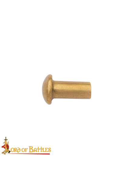 Set of 25 Brass Rivets with Mushroom...