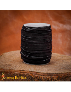 50 Meter Roll of Black Leather Lace (5 mm) 2