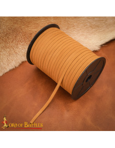 50 Meter Roll of Yellow Leather Cord (5 mm)