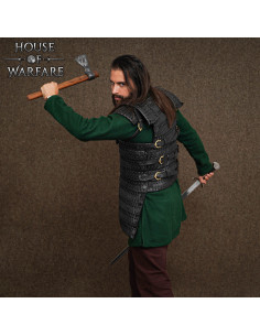 Viking Lamellar Armor in Black Leather (3 mm) 2