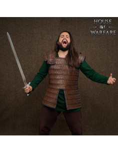 Brown Leather Lamellar Viking Armor (3 mm)