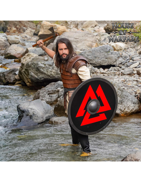 Brown Leather Lamellar Viking Armor...