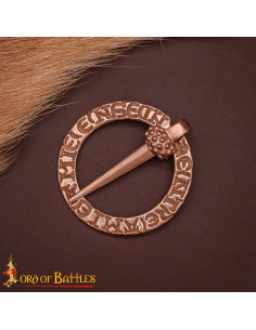Norse Medieval Ring-Shaped Brooch with Engravings,...
