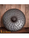 Rustic Barbarian Round Medieval Shield, Steel