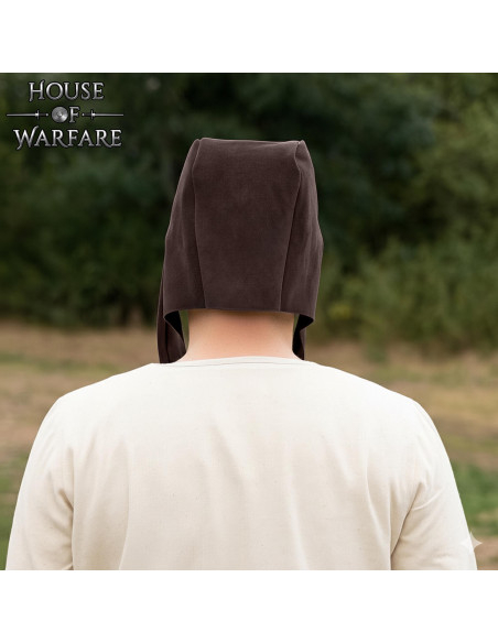 Medieval Peasant Crescent Cap in Dark...