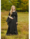Medieval Ingrid Dress with Lace-Up Back, Black