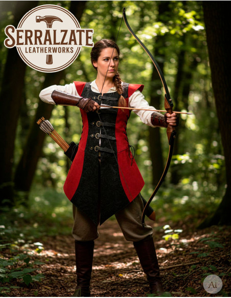 Medieval Warrior Dress Ingrid in Red...