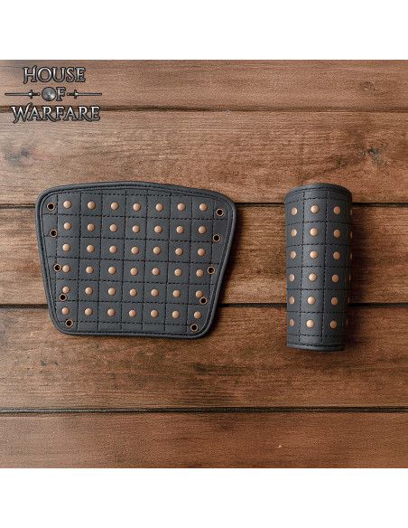 Medieval Leather Bracelets in Black...