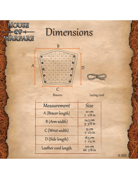 Medieval Leather Bracelets in Black...