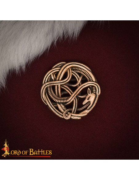 Viking Snake Belt Buckle in Antique...