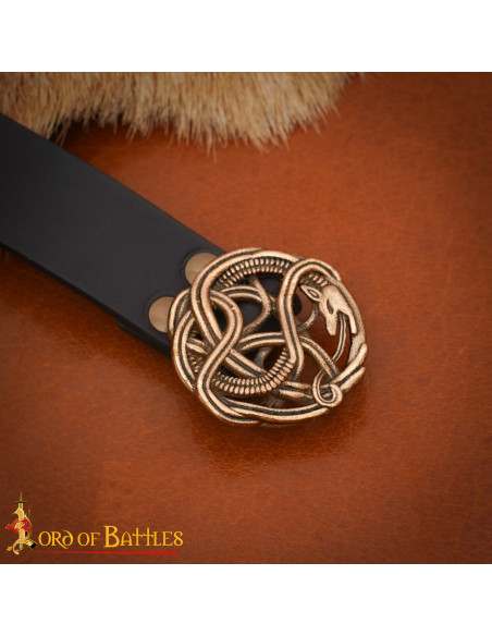 Viking Snake Belt Buckle in Antique...