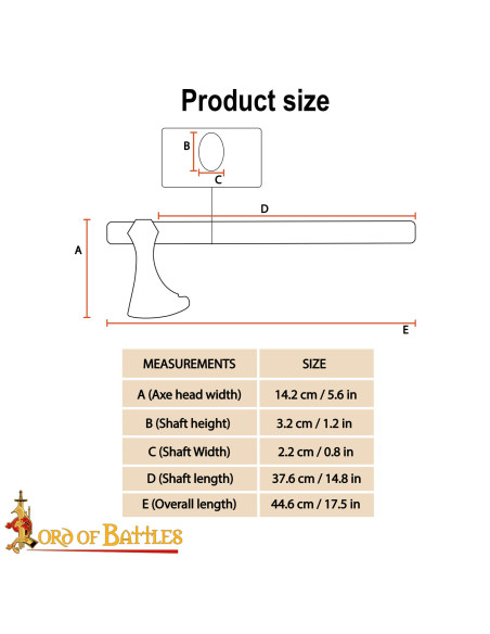 Decorative Viking Axe Head Hand...