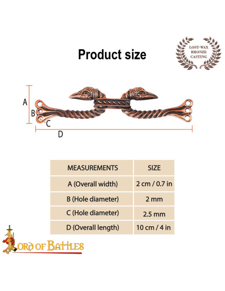 Celtic Cloak Clasp Model Ravens in...