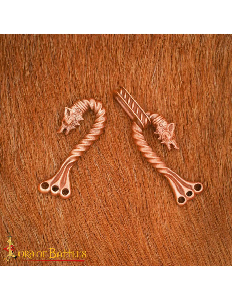 Viking Cloak Fastener with Wolf...