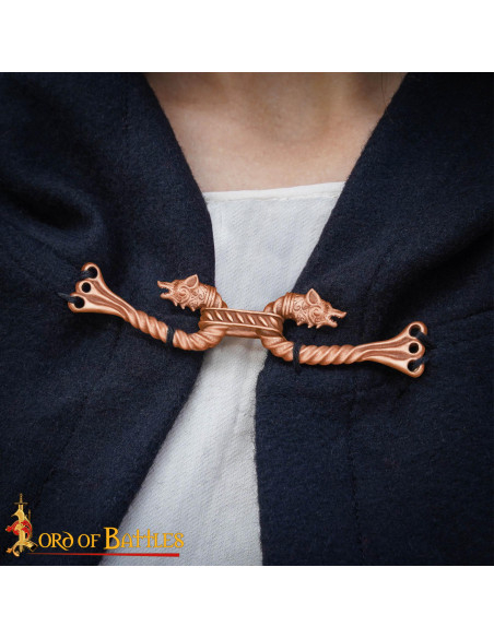 Viking Cloak Fastener with Wolf...