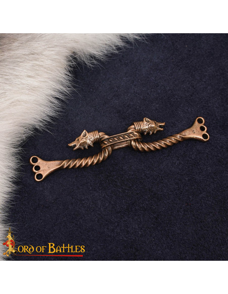 Viking Cloak Fastener with Wolf...